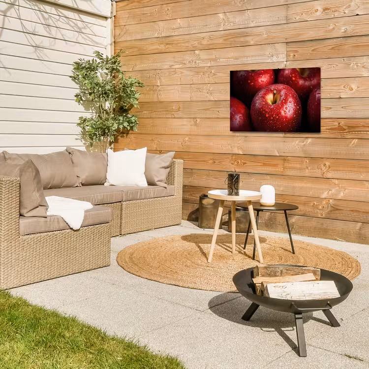 Rood - Appels - Fruit Tuinposter op houten frame 2 cm dik klein -sfeer2