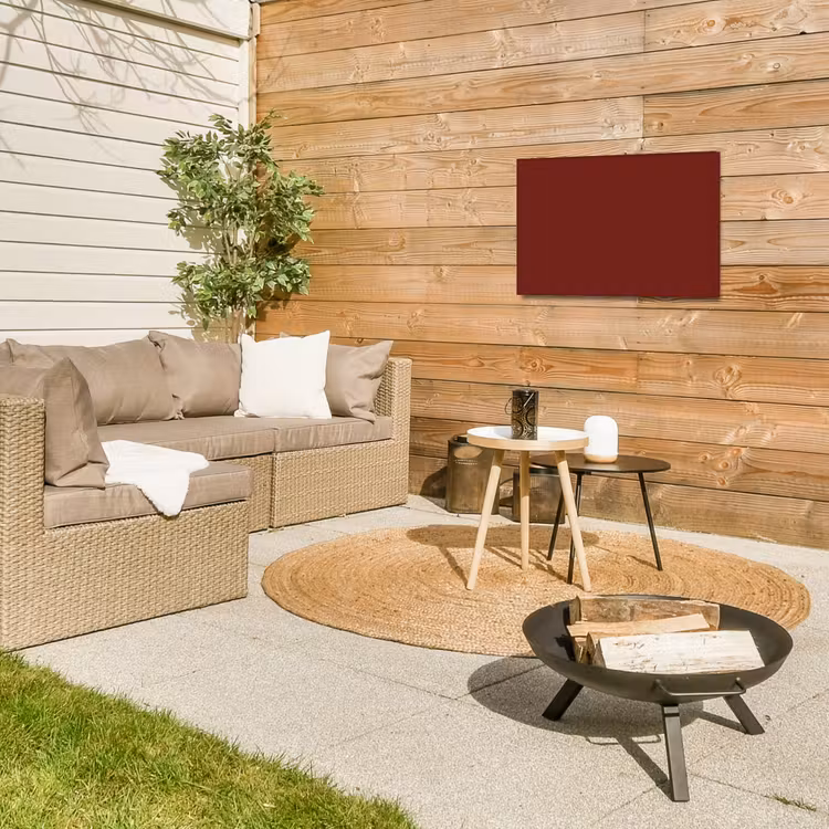 Rustic - Terracotta - Rood Tuinposter op houten frame 2 cm dik klein 845 -sfeer2