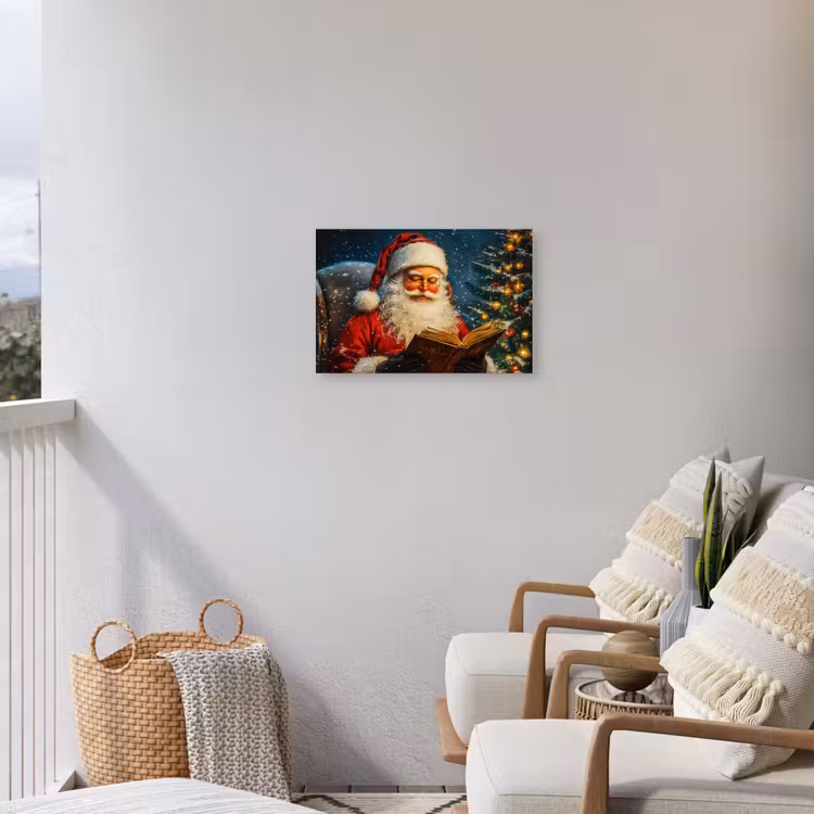Kerstman - Kerst - Winter - Kerstboom Tuinposter op houten frame 2 cm dik klein -sfeer1