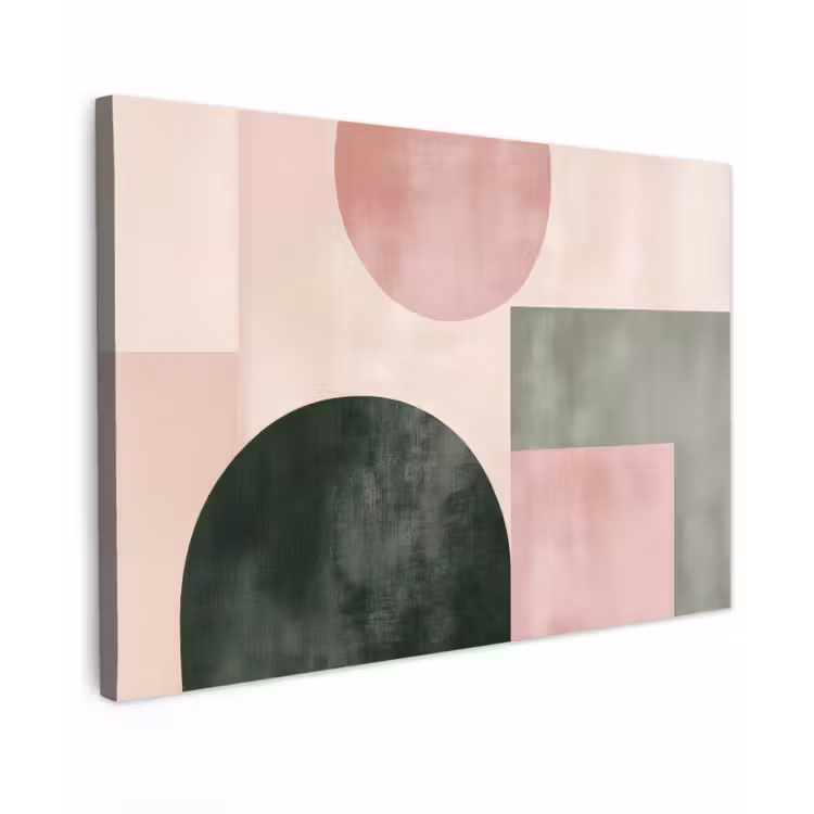 Vormen - Abstract - Cirkel - Zwart Tuinposter op houten frame 2 cm dik klein -3d