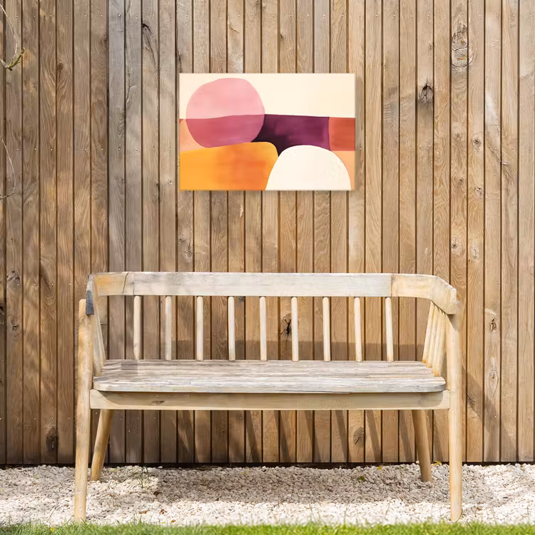 Vormen - Abstract - Kleurrijk Tuinposter op houten frame 2 cm dik klein -sfeer4
