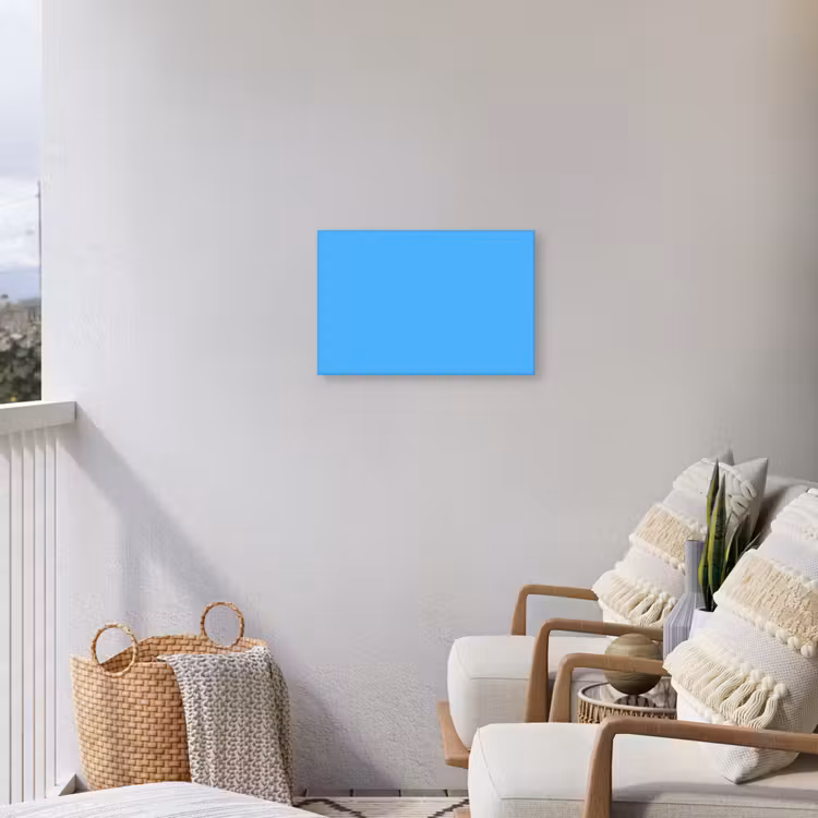 Sky - Blue - Blauw Tuinposter op houten frame 2 cm dik klein 845 -sfeer1