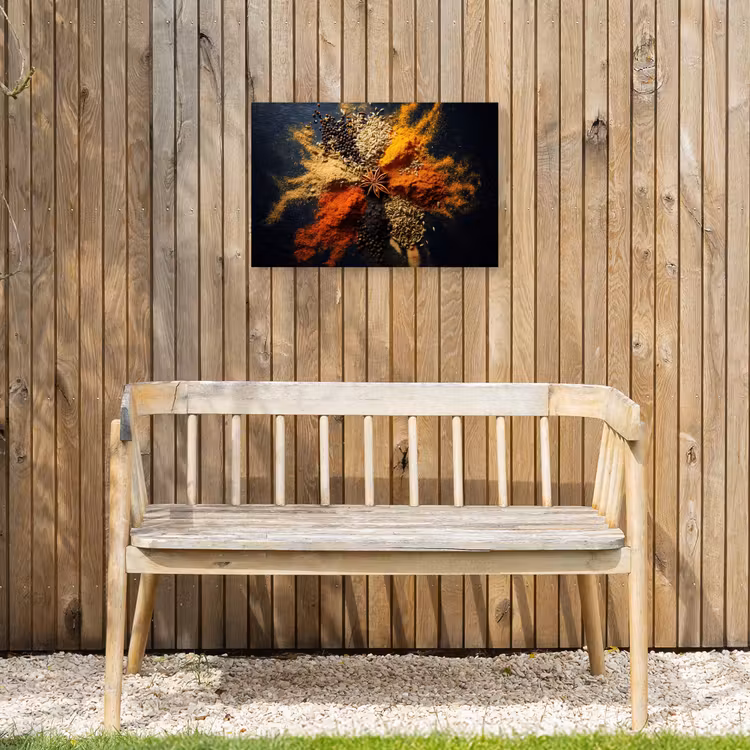 Specerijen - Explosie - Oranje Tuinposter op houten frame 2 cm dik klein -sfeer4