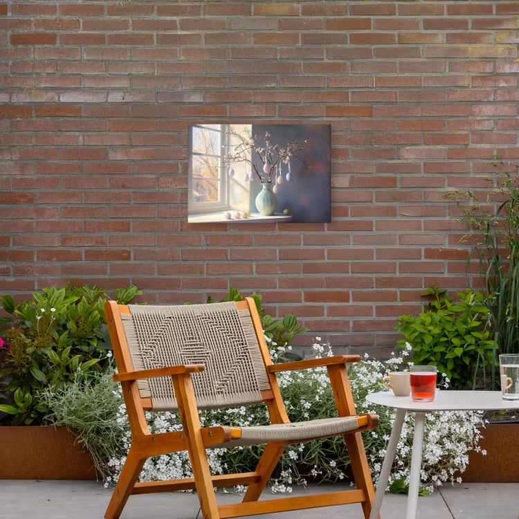 Stilleven - Vaas - Paastak Tuinposter op houten frame 2 cm dik klein -sfeer3