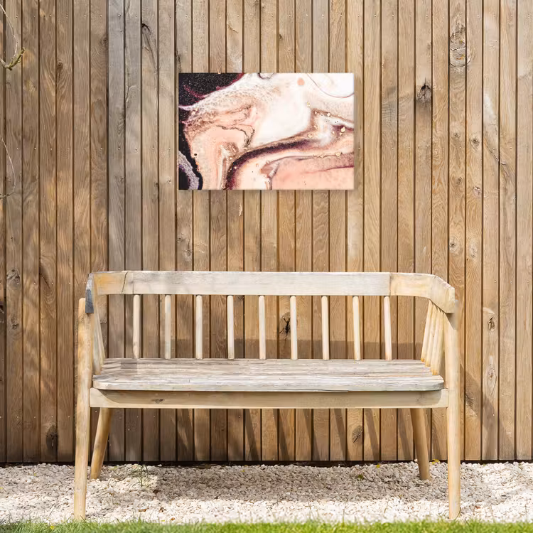 Steen - Marmer - Edelsteen - Abstract - Natuur - Roze Tuinposter op houten frame 2 cm dik klein -sfeer4