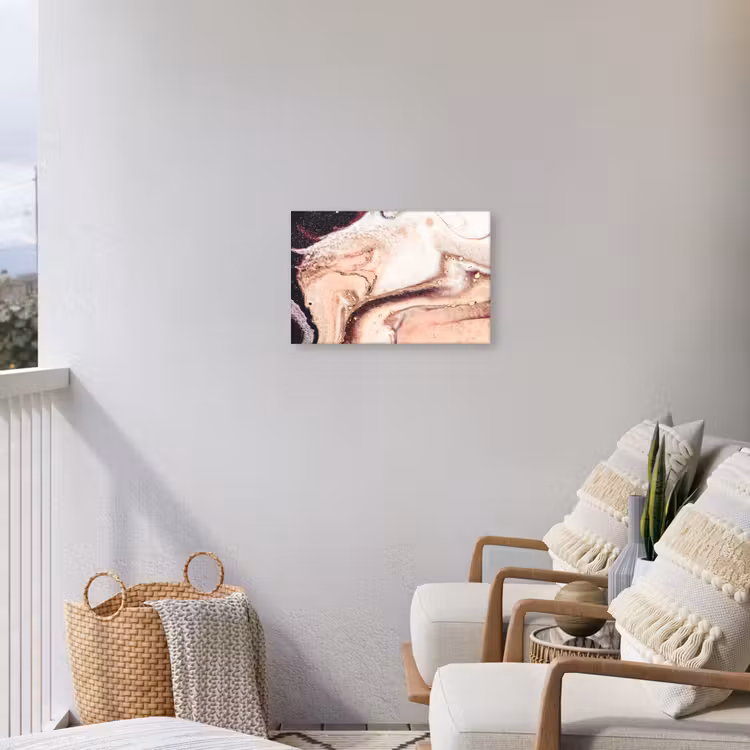 Steen - Marmer - Edelsteen - Abstract - Natuur - Roze Tuinposter op houten frame 2 cm dik klein -sfeer1