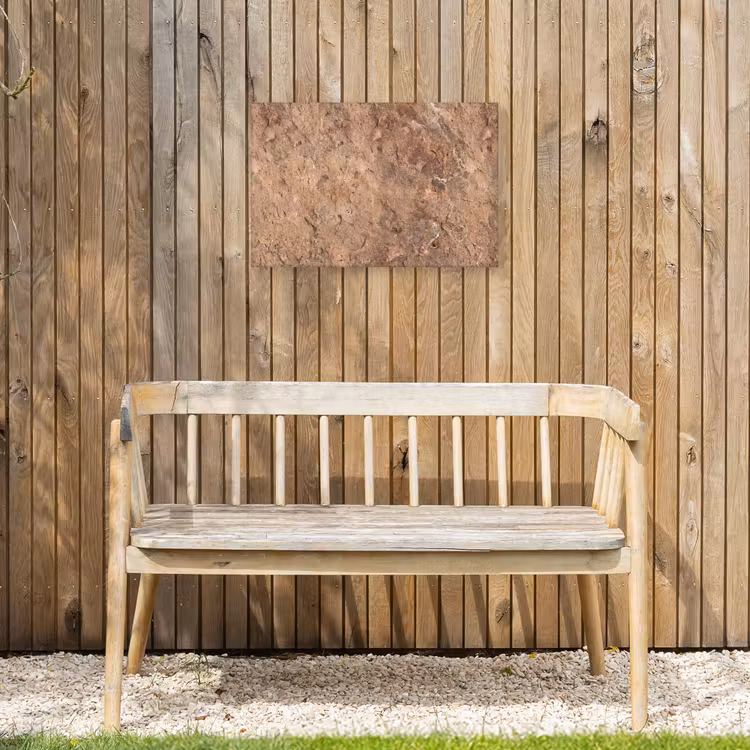 Steen - Natuur - Textuur - Abstract - Bruin Tuinposter op houten frame 2 cm dik klein -sfeer4