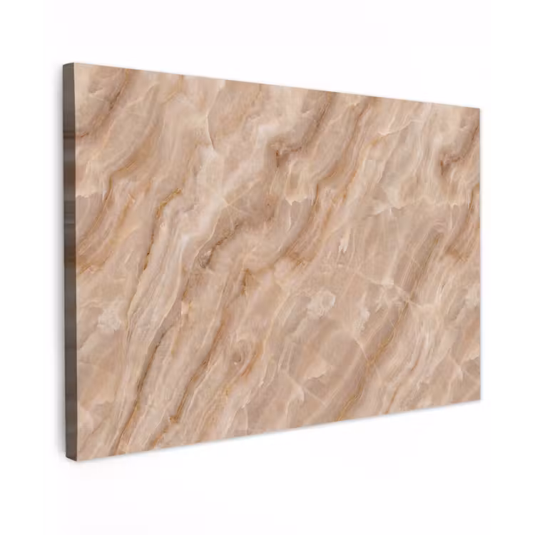 Steen - Ader - Natuur - Modern - Beige Tuinposter op houten frame 2 cm dik klein -3d