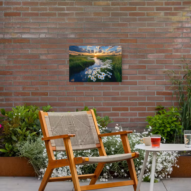 Beekje - Landschap - Margriet Tuinposter op houten frame 2 cm dik klein -sfeer3