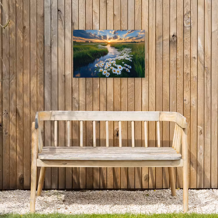 Beekje - Landschap - Margriet Tuinposter op houten frame 2 cm dik klein -sfeer4