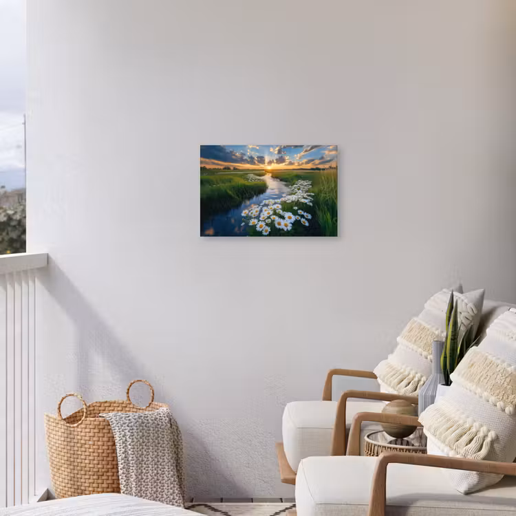 Beekje - Landschap - Margriet Tuinposter op houten frame 2 cm dik klein -sfeer1