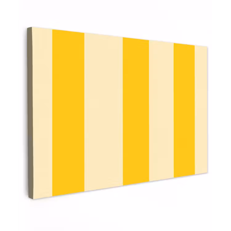 Strepen - Klassiek - Geel Tuinposter op houten frame 2 cm dik klein 845 -3d