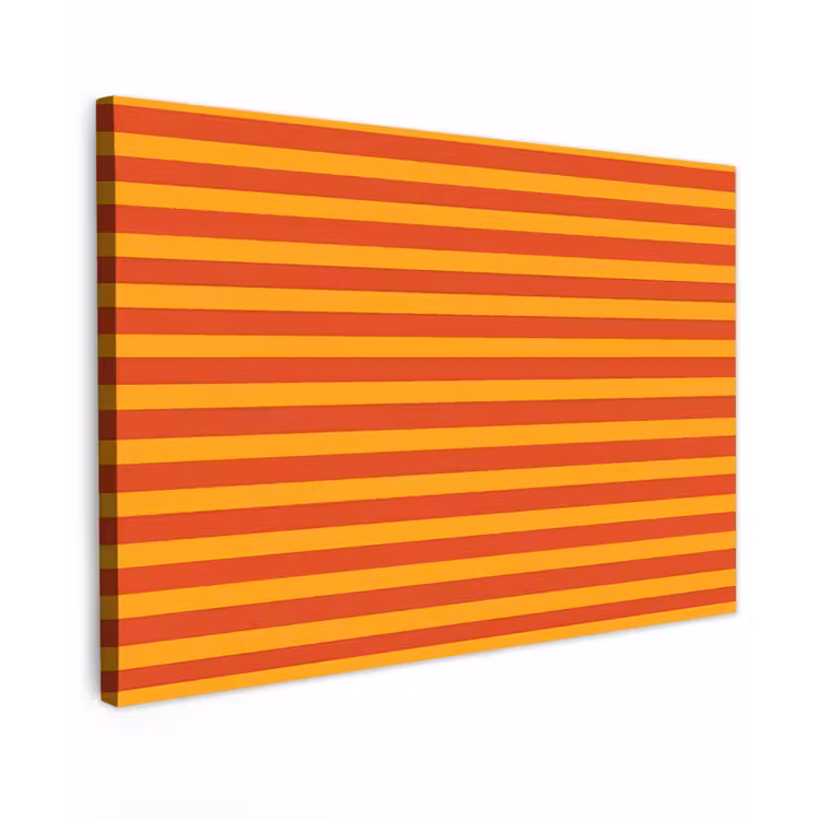 Strepen - Patroon - Oranje Tuinposter op houten frame 2 cm dik klein 845 -3d
