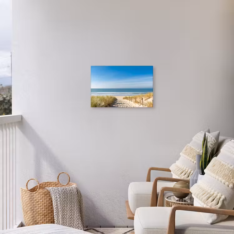 Zomerse Stranddag Tuinposter op houten frame 2 cm dik klein -sfeer1