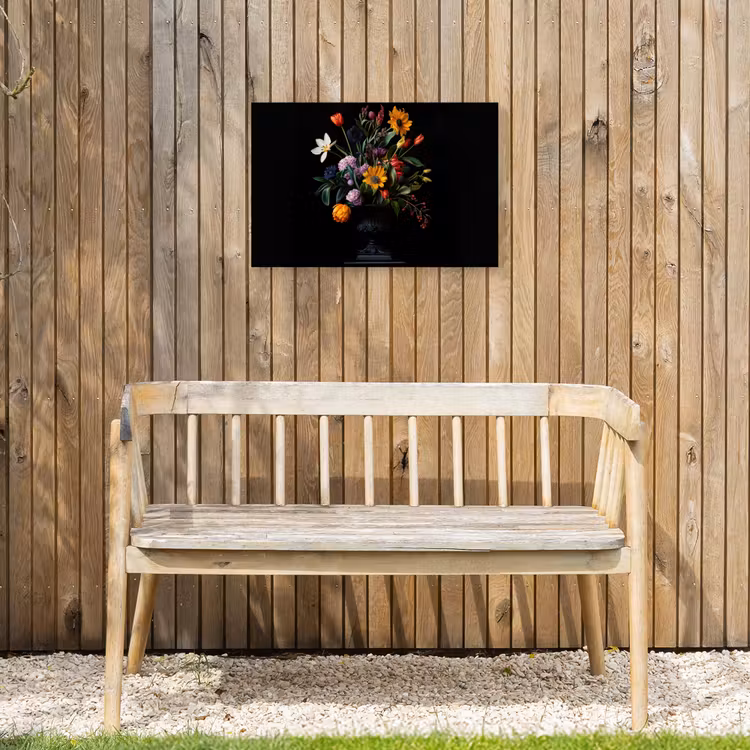 Zonnebloemen - Boeket - Kleurrijk Tuinposter op houten frame 2 cm dik klein -sfeer4