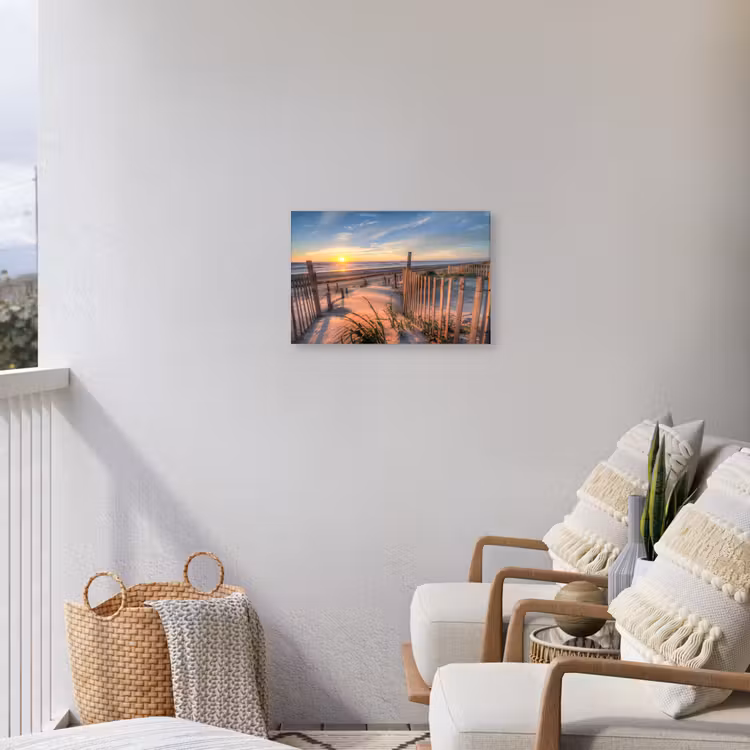 Zonsondergang Achter de Duinen Tuinposter op houten frame 2 cm dik klein -sfeer1