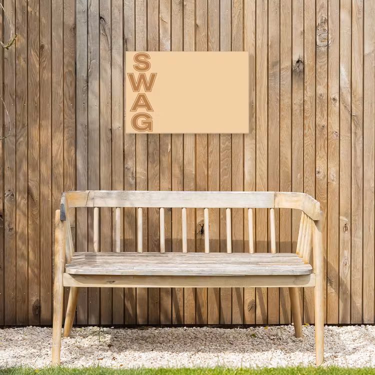 Swag - Bruin - Beige Tuinposter op houten frame 2 cm dik klein -sfeer4