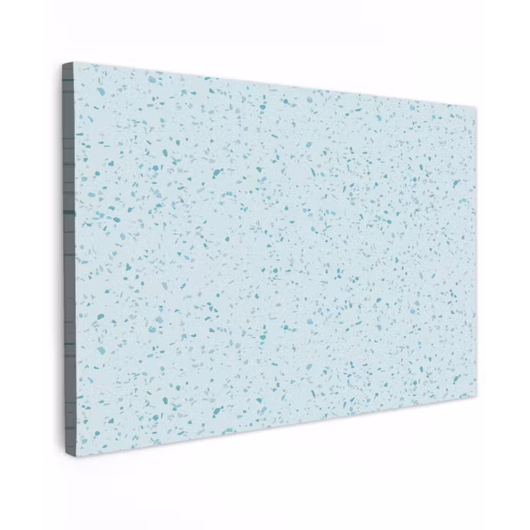 Terrazzo - Patroon - Kleurrijk - Baby Blauw Tuinposter op houten frame 2 cm dik klein 845 -3d