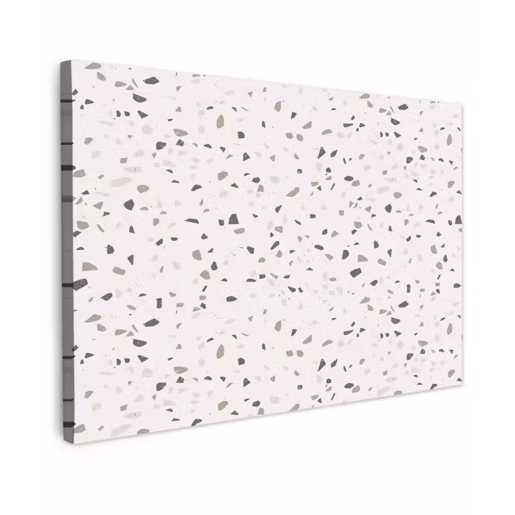 Terrazzo - Patroon - Créme Tuinposter op houten frame 2 cm dik klein 845 -3d