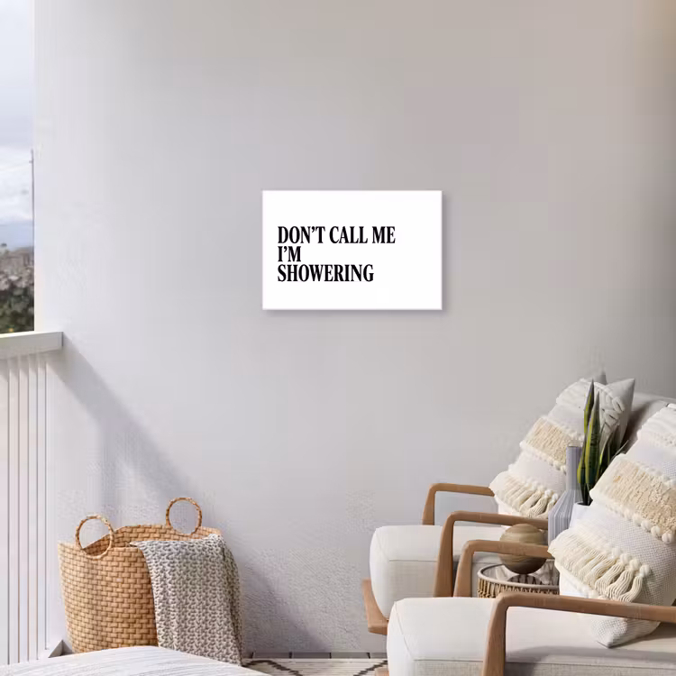 Tekst - Modern - Zwart - Wit Tuinposter op houten frame 2 cm dik klein -sfeer1