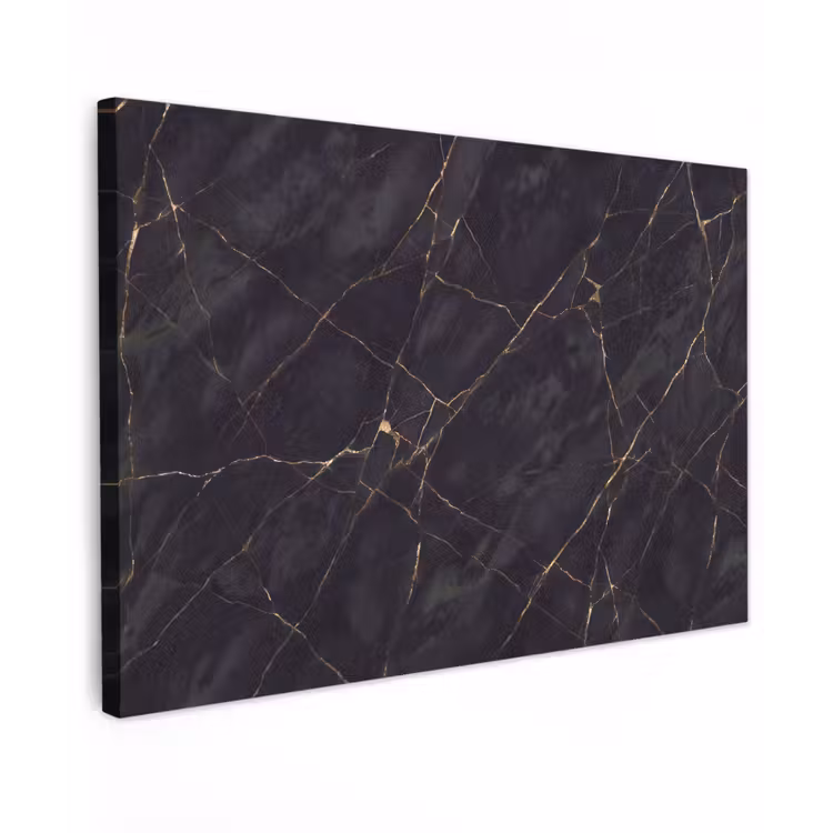 Textuur - Gouden lijnen - Abstract - Modern - Zwart Tuinposter op houten frame 2 cm dik klein -3d
