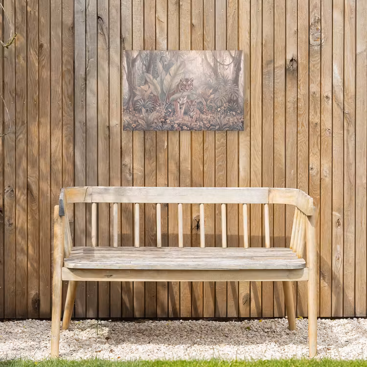 Tijger - Welp - Jungle - Illustratie - Dieren Tuinposter op houten frame 2 cm dik klein -sfeer4