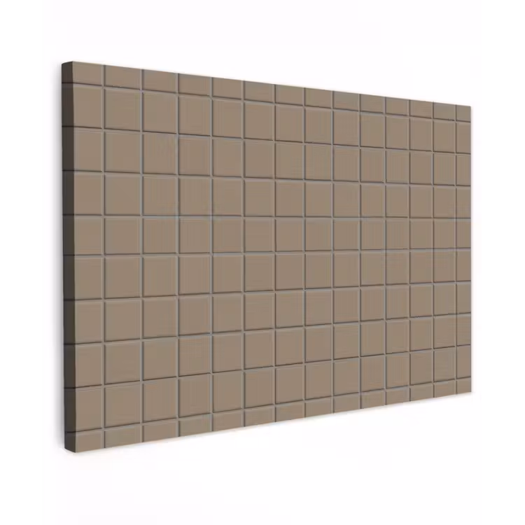 Tegel - Patroon - Taupe Tuinposter op houten frame 2 cm dik klein 845 -3d