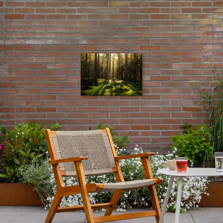 Bomen - Bos - Mos - Planten - Zon - Natuur Tuinposter op houten frame 2 cm dik klein -sfeer3