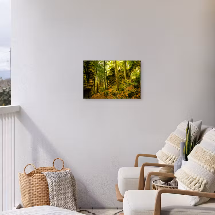 Bomen - Steen - Bos - Natuur - Planten Tuinposter op houten frame 2 cm dik klein -sfeer1
