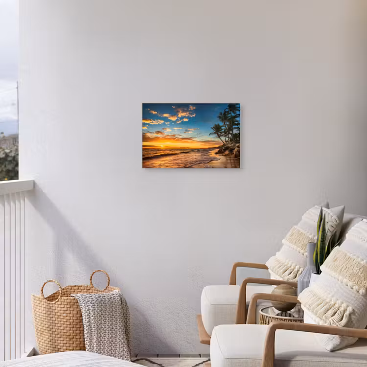 Tropische Schemering Tuinposter op houten frame 2 cm dik klein -sfeer1