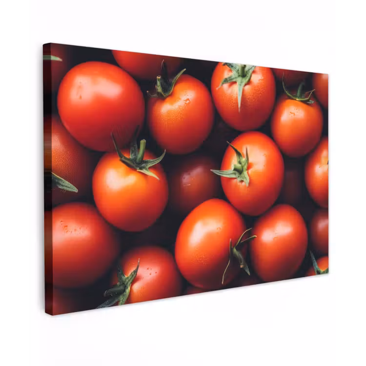 Groente - Rood - Tomaten Tuinposter op houten frame 2 cm dik klein -3d