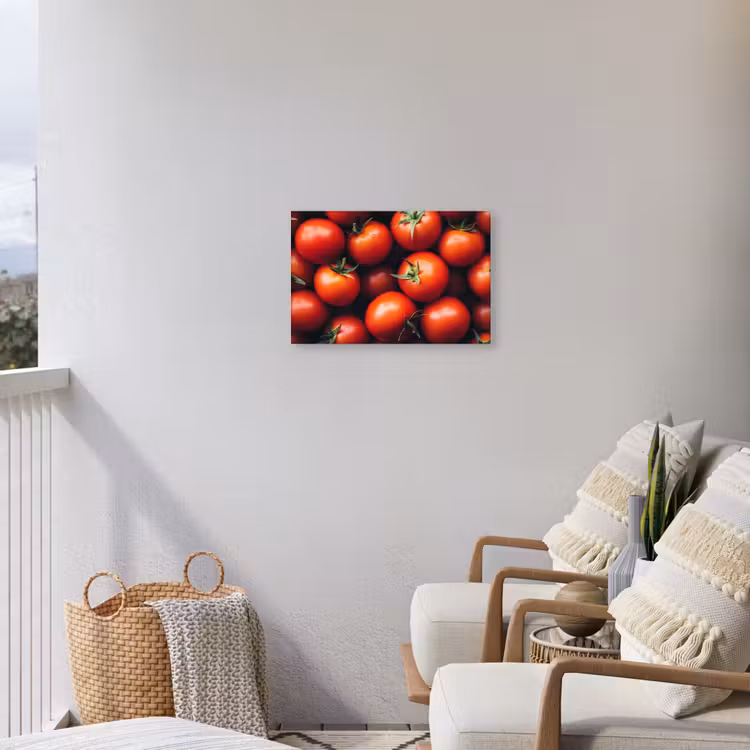 Groente - Rood - Tomaten Tuinposter op houten frame 2 cm dik klein -sfeer1