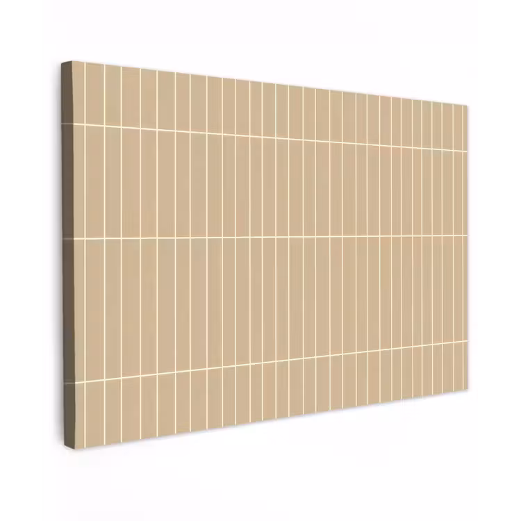 Verticaal - Wandtegel - Zand - Beige Tuinposter op houten frame 2 cm dik klein 845 -3d