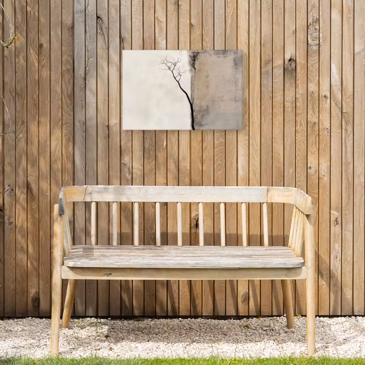 Wabi sabi - Plant - Beige Tuinposter op houten frame 2 cm dik klein -sfeer4