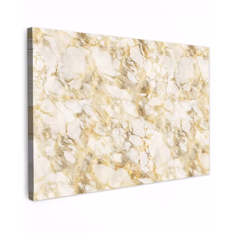 Warm - Gouden - Marmer - Patroon Tuinposter op houten frame 2 cm dik klein 845 -3d