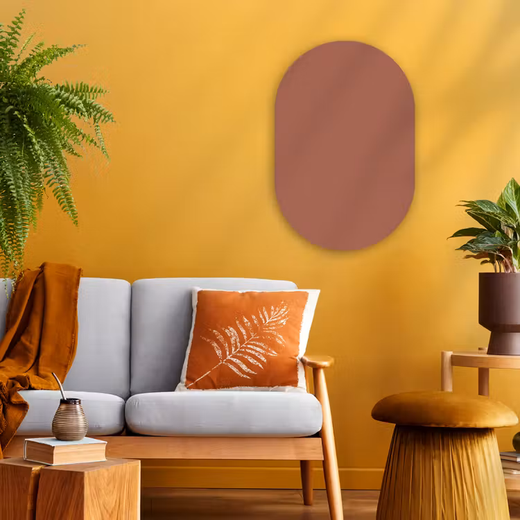 Baked - Earth - Oranje Wandcirkel Ovaal Forex klein 630 -sfeer4