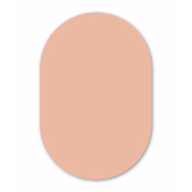 Blush - Terracotta - Nude Wandcirkel Ovaal Forex klein 630 -3d