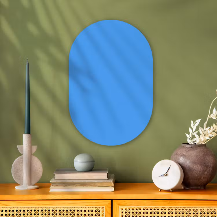 Bright - Azure - Blauw Wandcirkel Ovaal Forex klein 630 -sfeer2