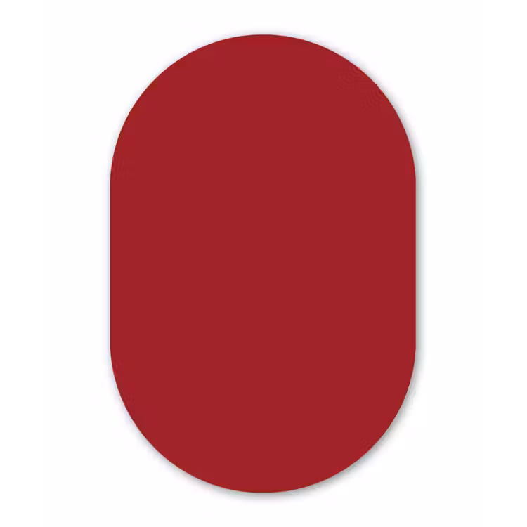 Burgundy - Wine - Rood Wandcirkel Ovaal Forex klein 630 -3d