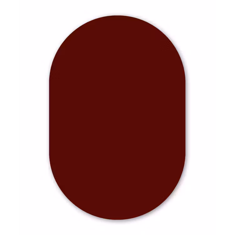 Burnt - Mahogany - Rood Wandcirkel Ovaal Forex klein 630 -3d