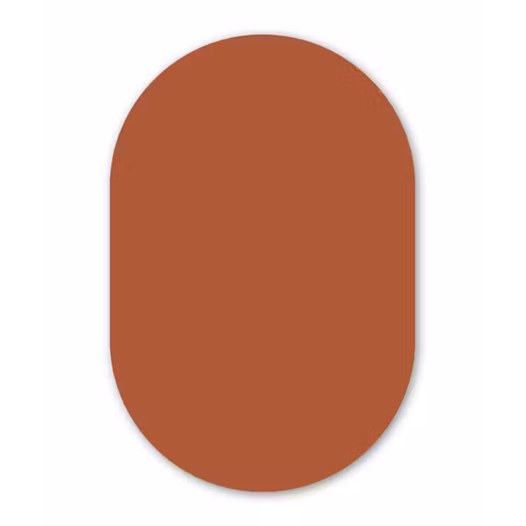 Burnt - Sienna - Oranje Wandcirkel Ovaal Forex klein 630 -3d