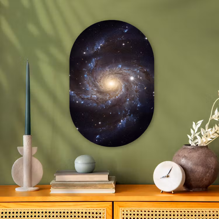 Kosmos - Sterrenstelsel - Donker Wandcirkel Ovaal Forex klein -sfeer2