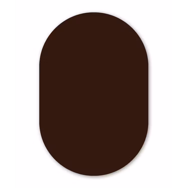 Dark - Chocolate - Bruin Wandcirkel Ovaal Forex klein 630 -3d