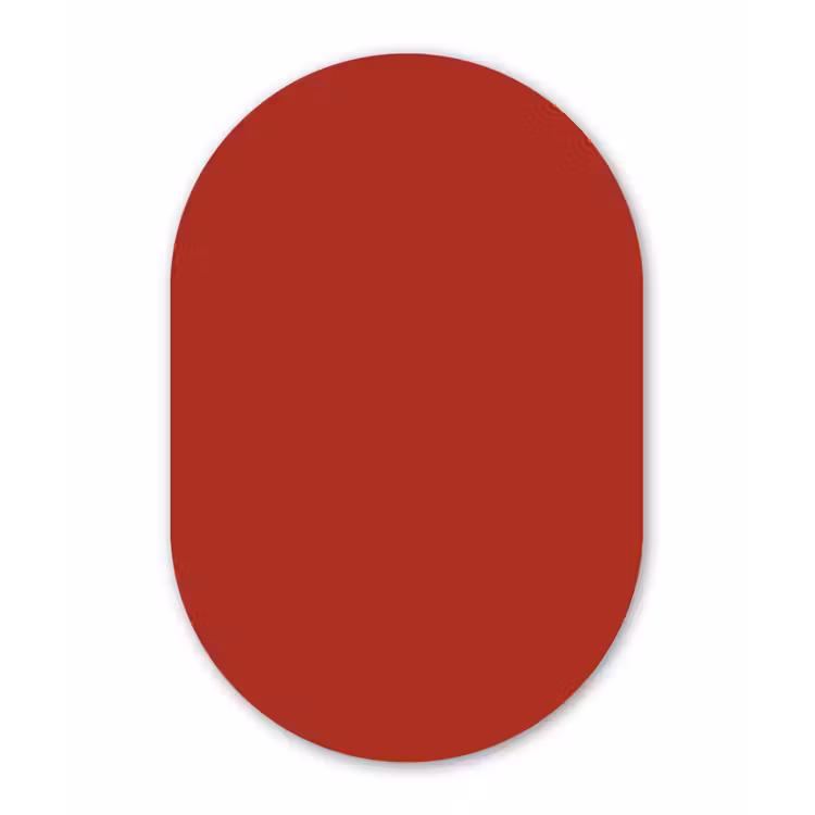 Deep - Crimson - Rood Wandcirkel Ovaal Forex klein 630 -3d