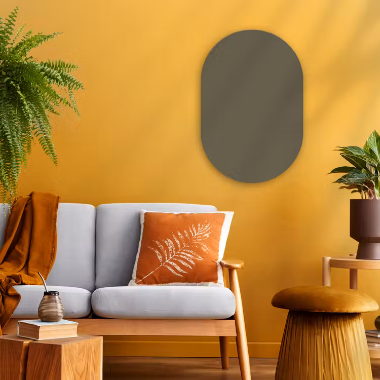 Deep - Khaki - Groen Wandcirkel Ovaal Forex klein 630 -sfeer4
