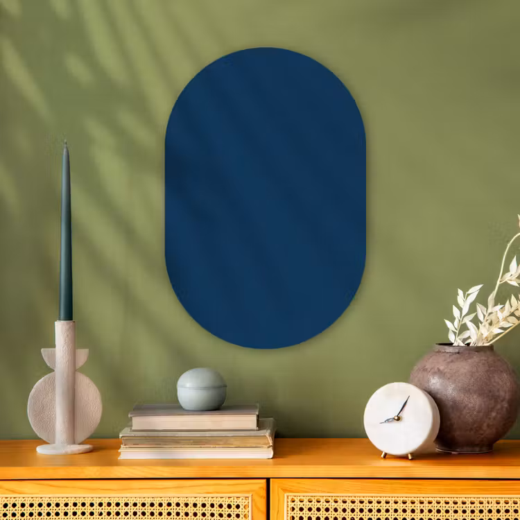 Deep - Ocean - Blauw Wandcirkel Ovaal Forex klein 630 -sfeer2