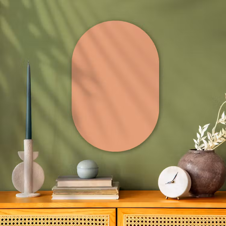 Desert - Coral - Koraal Wandcirkel Ovaal Forex klein 630 -sfeer2