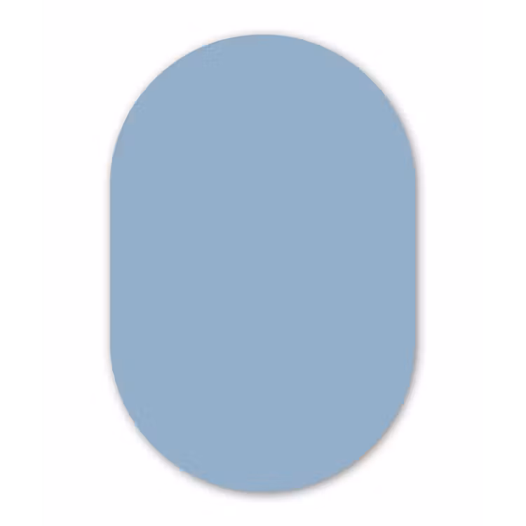 Dusty - Denim - Blauw Wandcirkel Ovaal Forex klein 630 -3d