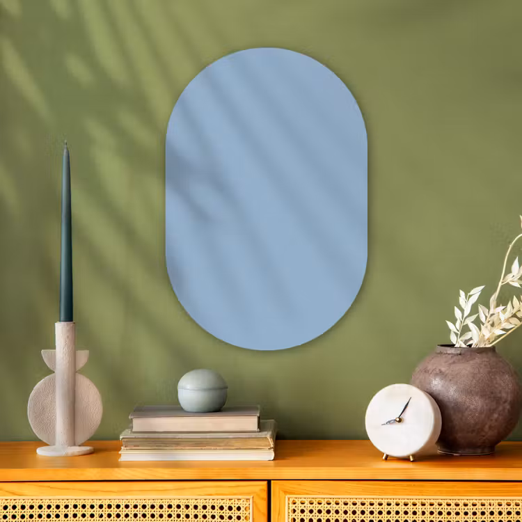 Dusty - Denim - Blauw Wandcirkel Ovaal Forex klein 630 -sfeer2