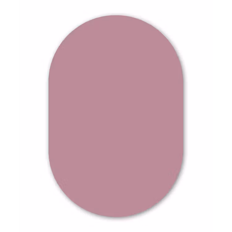 Dusty - Mauve - Paars Wandcirkel Ovaal Forex klein 630 -3d